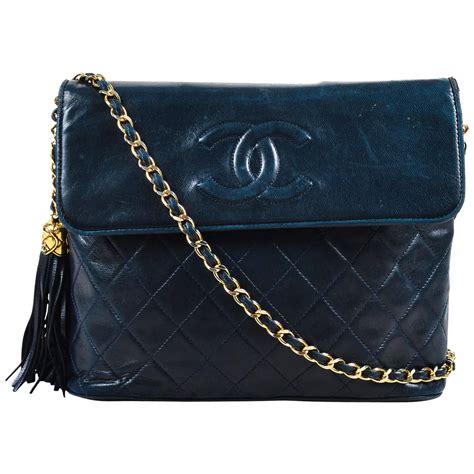 blue chanel bag big|vintage navy blue chanel bag.